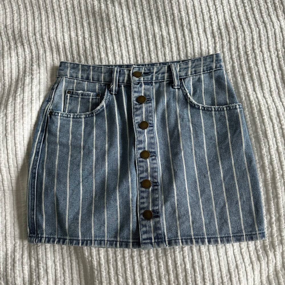Billabong striped denim skirt